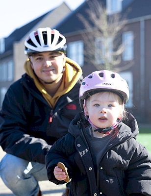 Fietshelm volwassene en kind