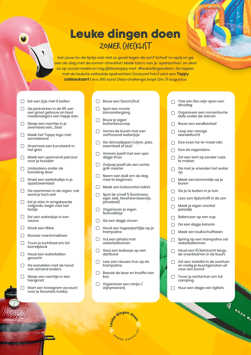 leuke dingen doen zomer checklist