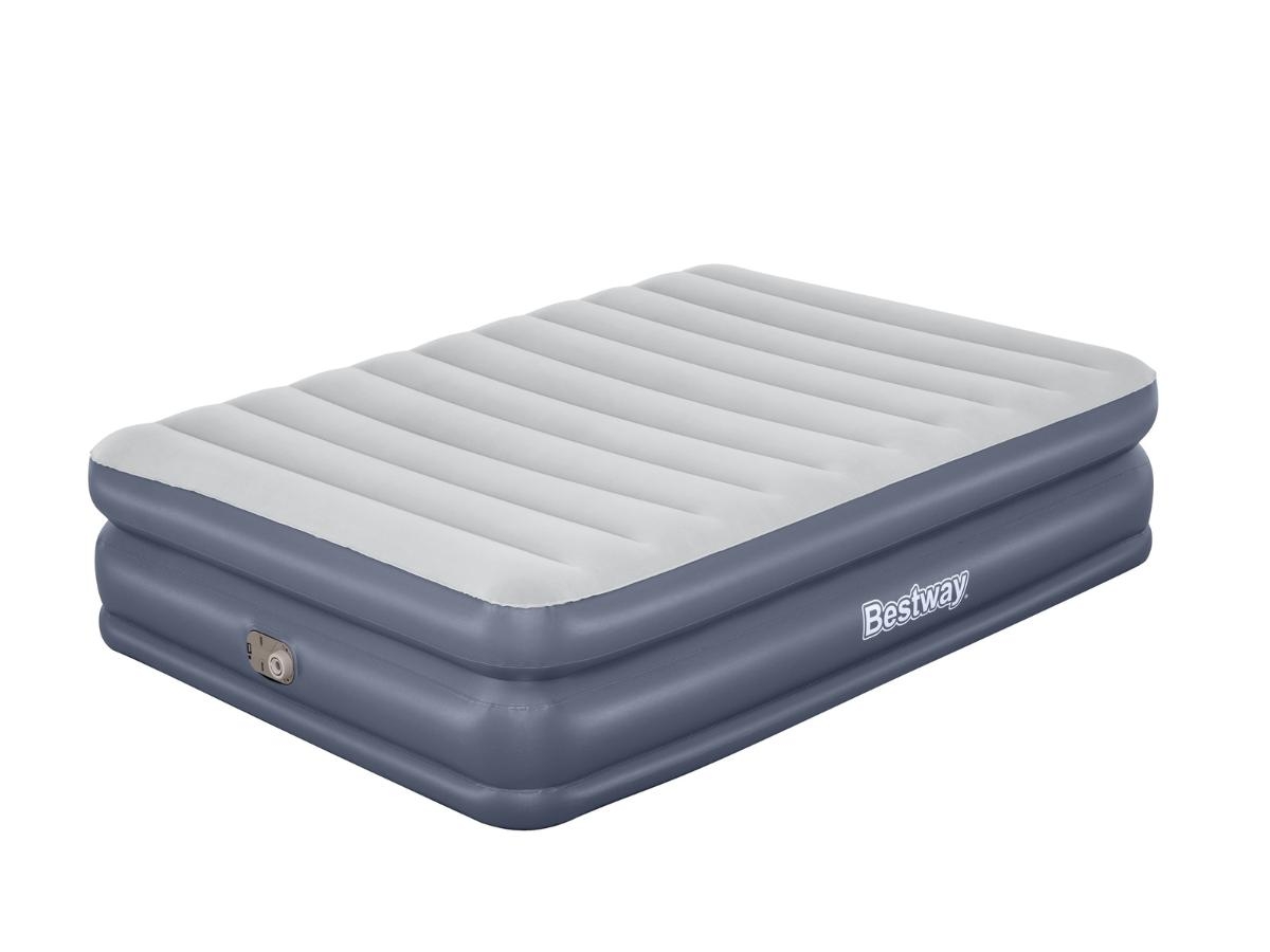 Tritech QuadComfort Queen Luchtmatras met Ingebouwde AC Pomp en Antimicrobiële Coating 2,03 m x 1,52 m x 51 cm